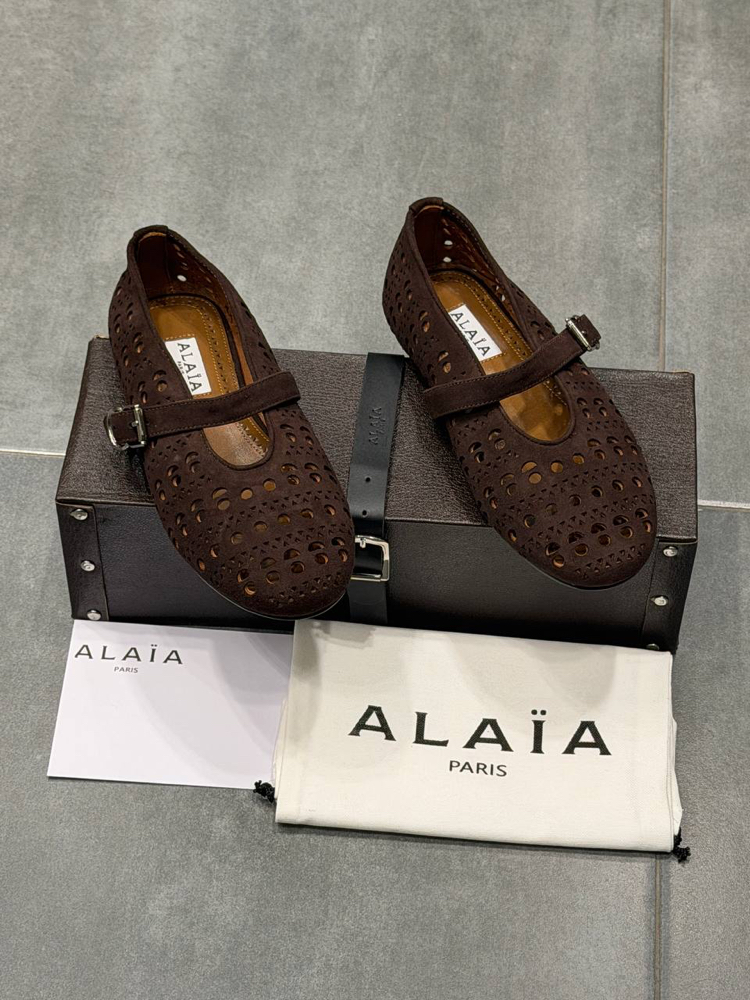 ALAÏA BALLET FLATS VIENNE IN SUEDE (Premium)