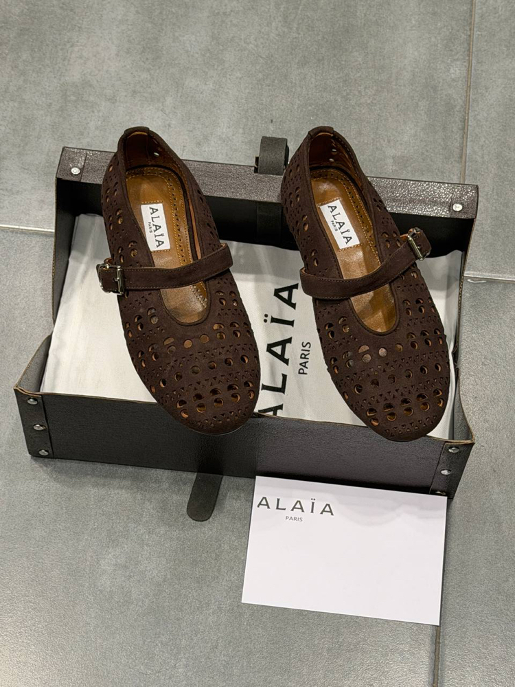 ALAÏA BALLET FLATS VIENNE IN SUEDE (Premium)