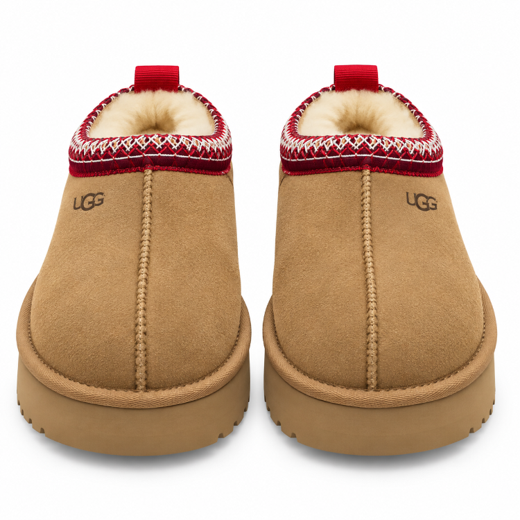 UGG Tasman Platform Chestnut Red | Kadın Terlik