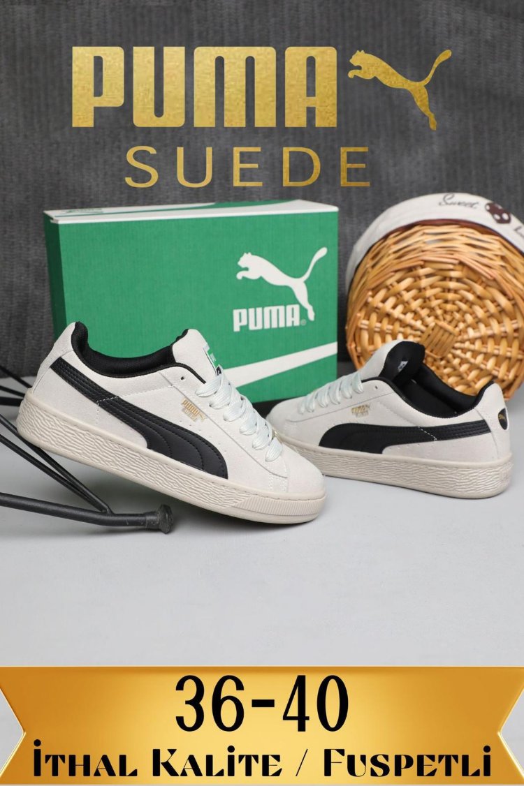 Puma Bej -Siyah Süet Sneaker – Klasik & Güçlü Duruş 36-40