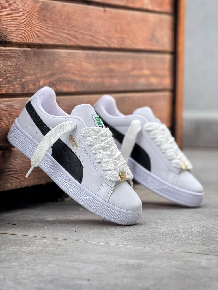 Puma Beyaz-Siyah Süet Sneaker – Klasik & Güçlü Duruş 36-40