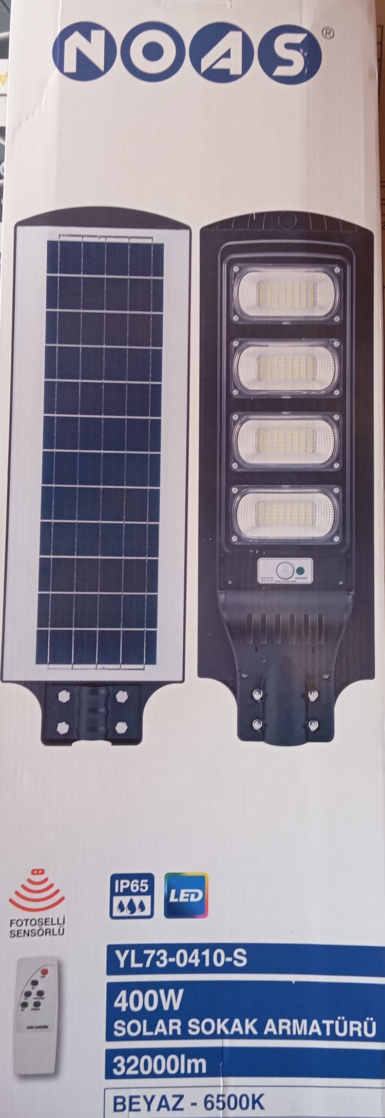 Güneş enerjili sokak lambası 400 w