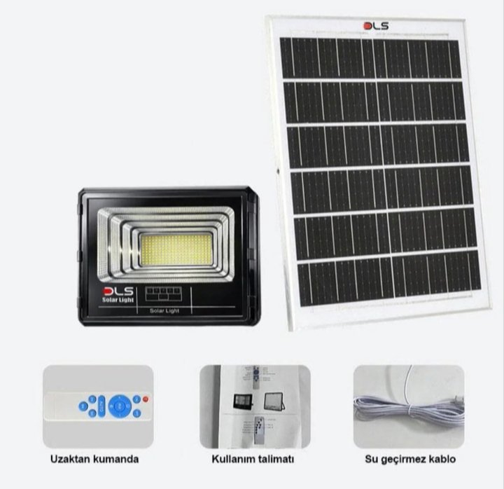 ☀300W Güneş enerjili led projektör