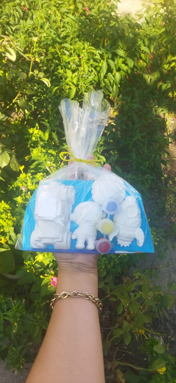Çocuklar İçin Taş Boyama Seti - 4 Figür + 3 Boya - El Emeği