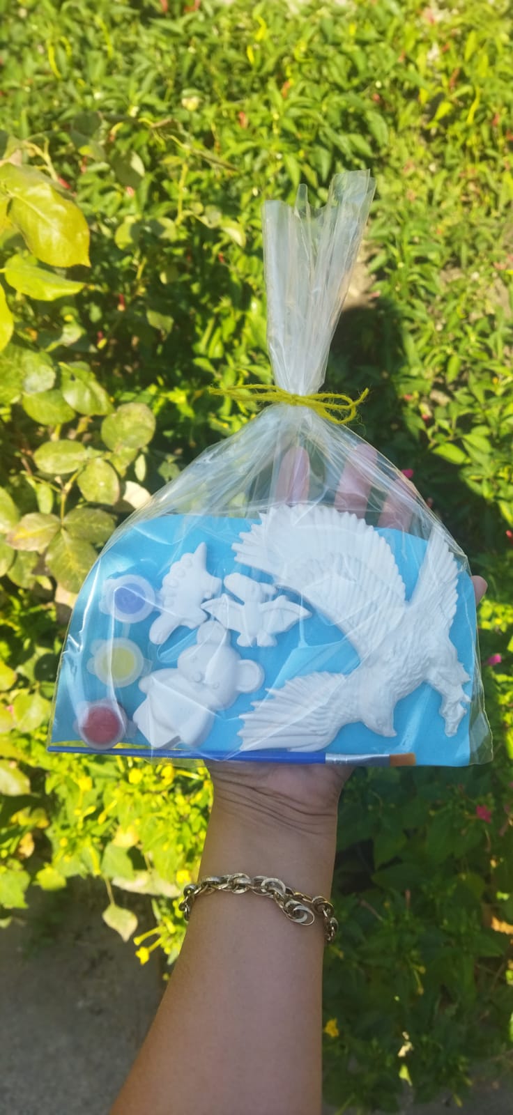 Çocuklar İçin Taş Boyama Seti - 4 Figür + 3 Boya - El Emeği