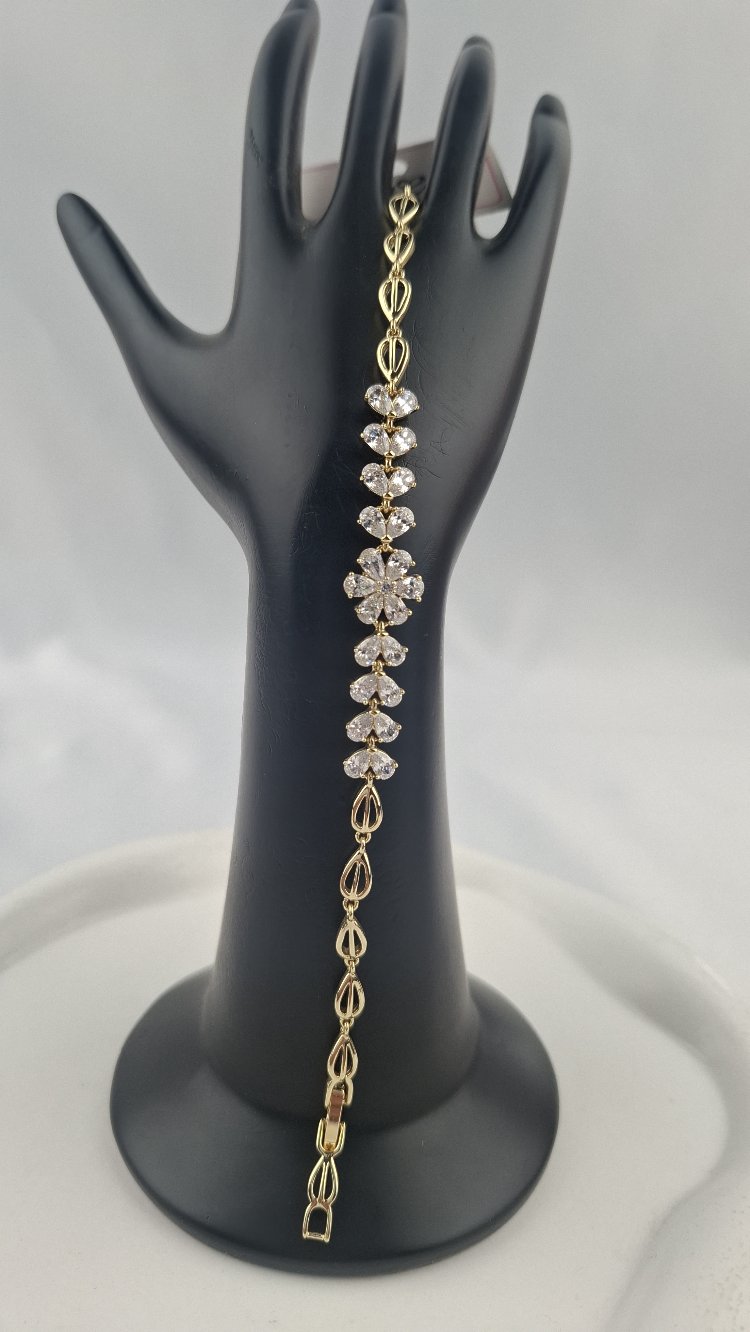 Çiçek Desen 14k Bileklik