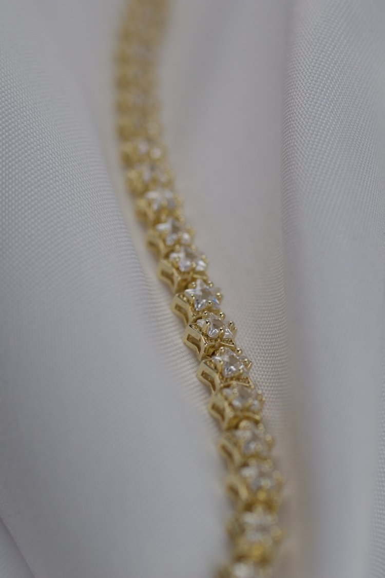Gold Zirkon Taş Bileklik