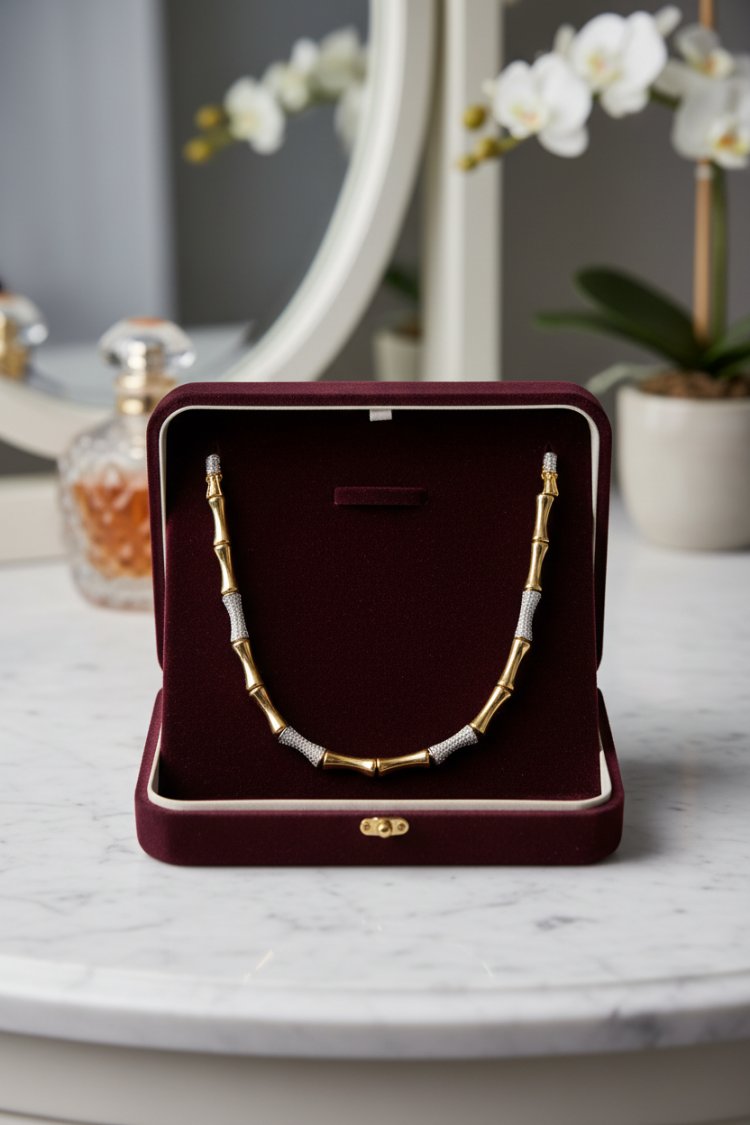 Bamboo Luxe Gold Kolye