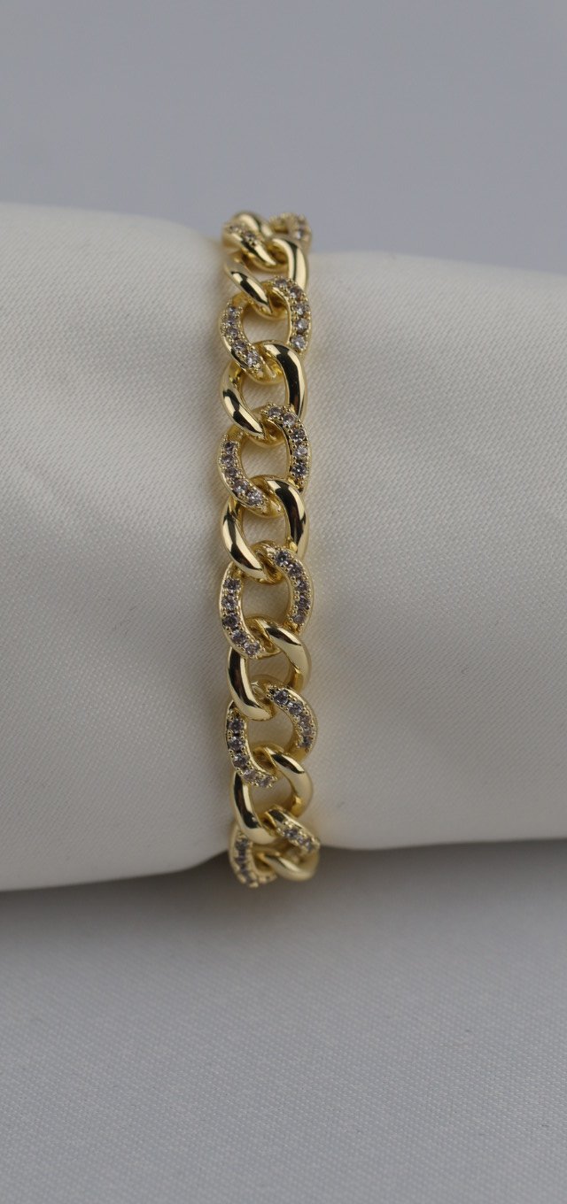 Işıltılı 14k Gold Zincir Bileklik