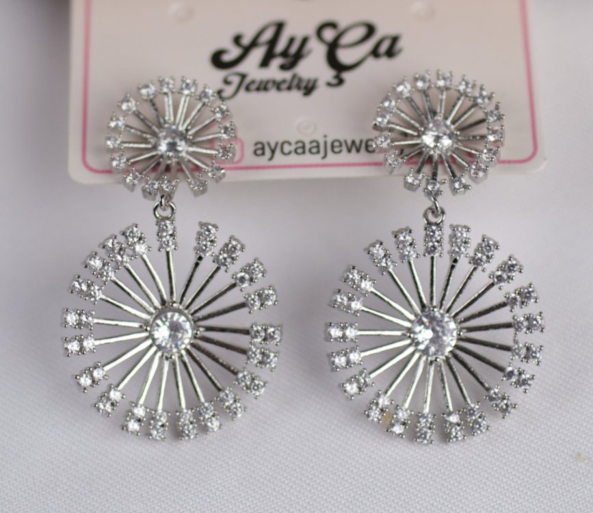 Işıltı Çemberi Silver Küpe