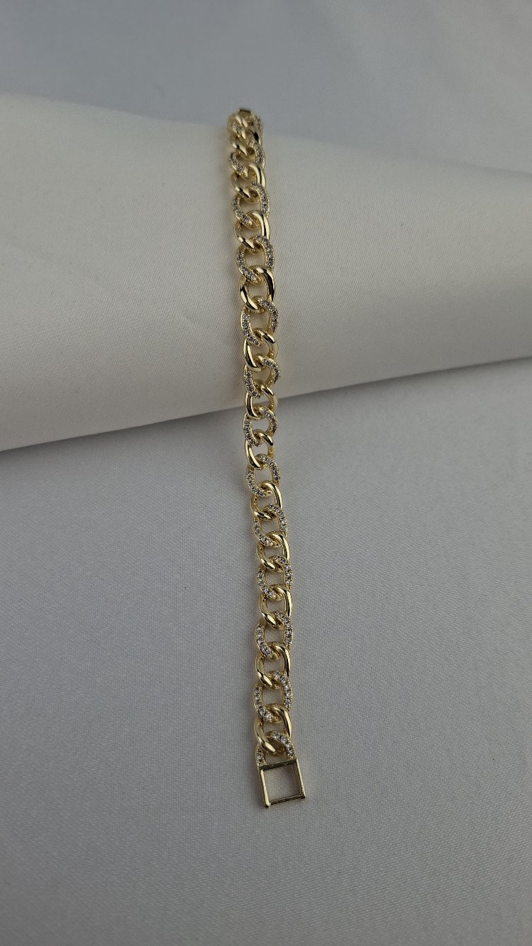 Işıltılı 14k Gold Zincir Bileklik