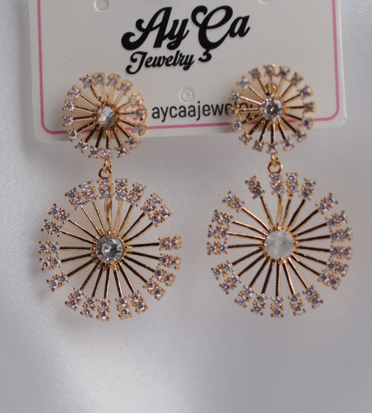 Işıltı Çemberi Rose Gold Küpe 