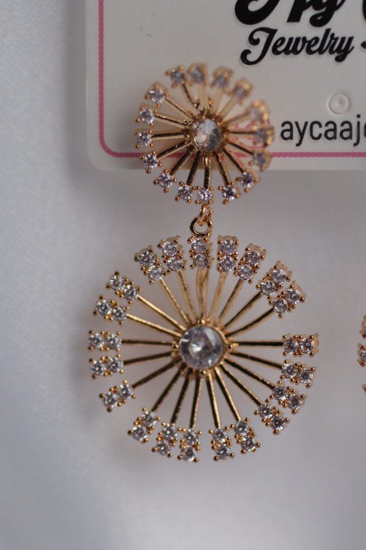 Işıltı Çemberi Rose Gold Küpe 