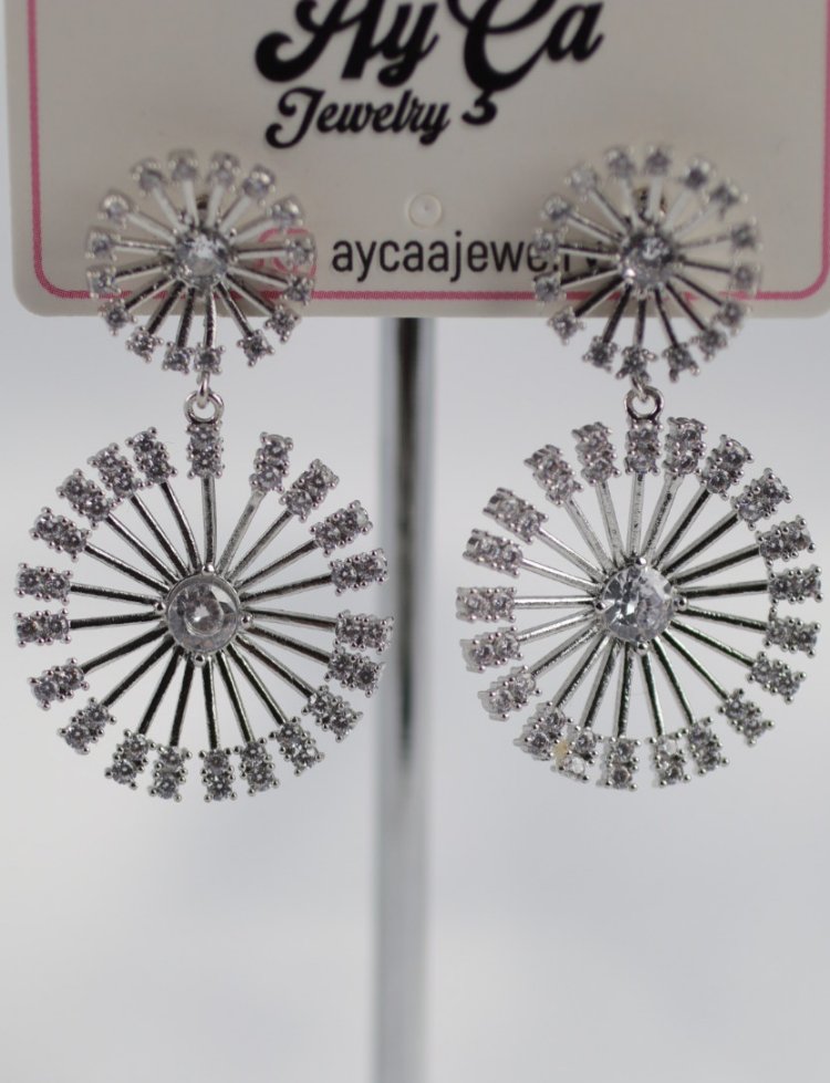 Işıltı Çemberi Silver Küpe