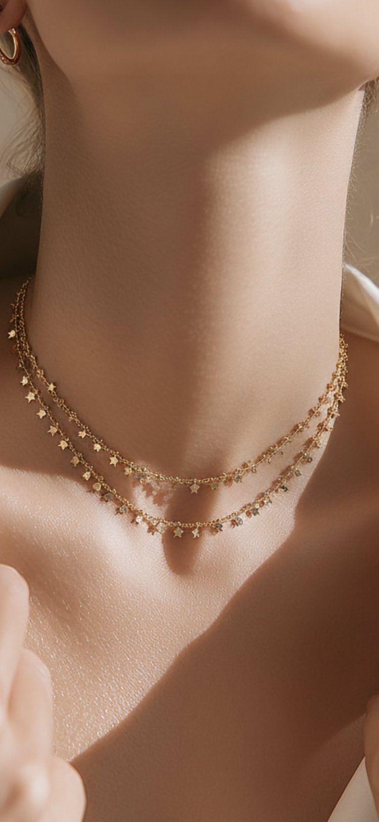 Gold Kaplama İkili Yıldız Kolye