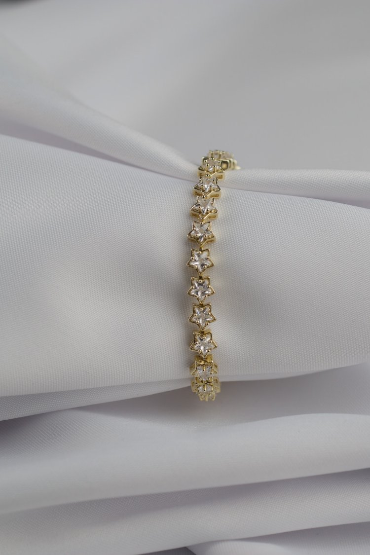 Gold Zirkon Taş Bileklik