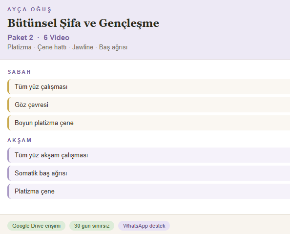 PAKET 2: Platizma & Çene Hattı Paketi (6 Video)