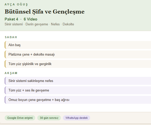 PAKET 4: Sinir Sistemi & Derin Gevşeme Paketi (6 Video)