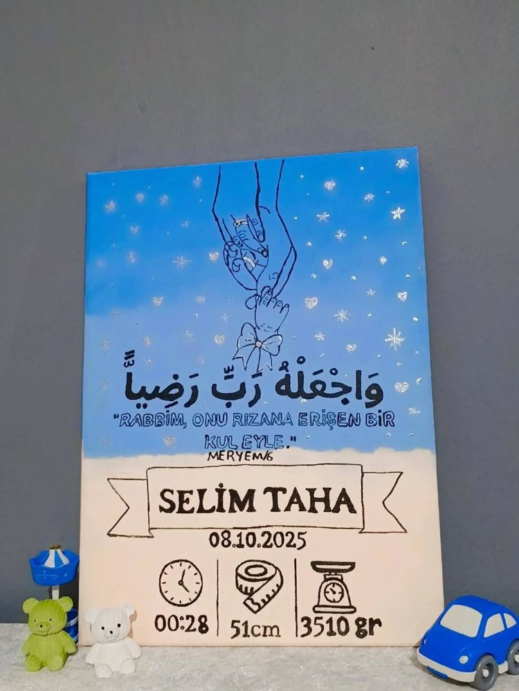 Yenidoğan İlk Künye Prens Bebek Tablosu 
