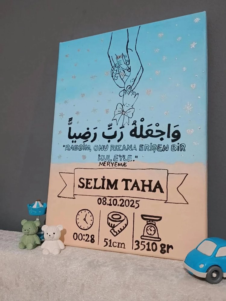 Yenidoğan İlk Künye Prens Bebek Tablosu 