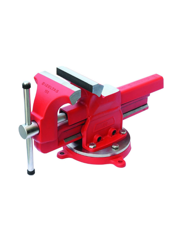 İzeltaş 7400000125 Sabit Mengene, Kırmızı, 125 mm