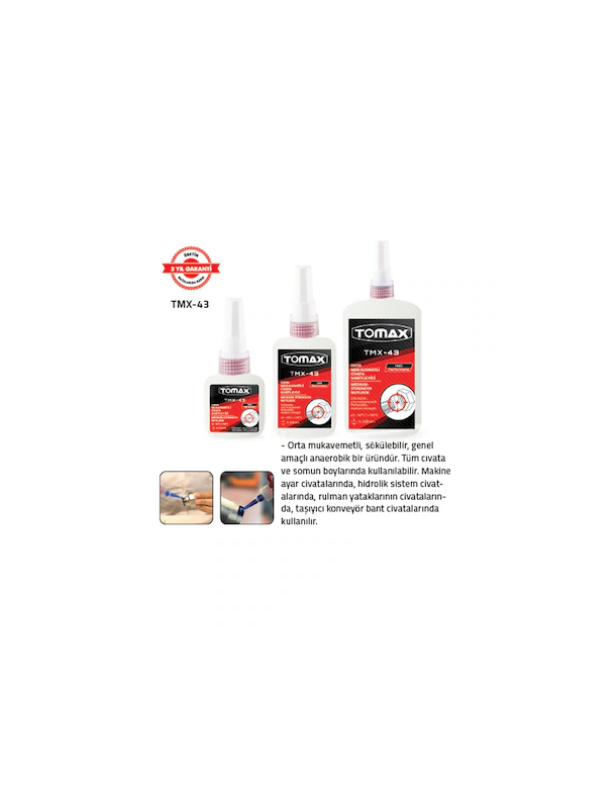 Tomax Sökülebilir Civata Sabitleyici TMX 43-15 ml