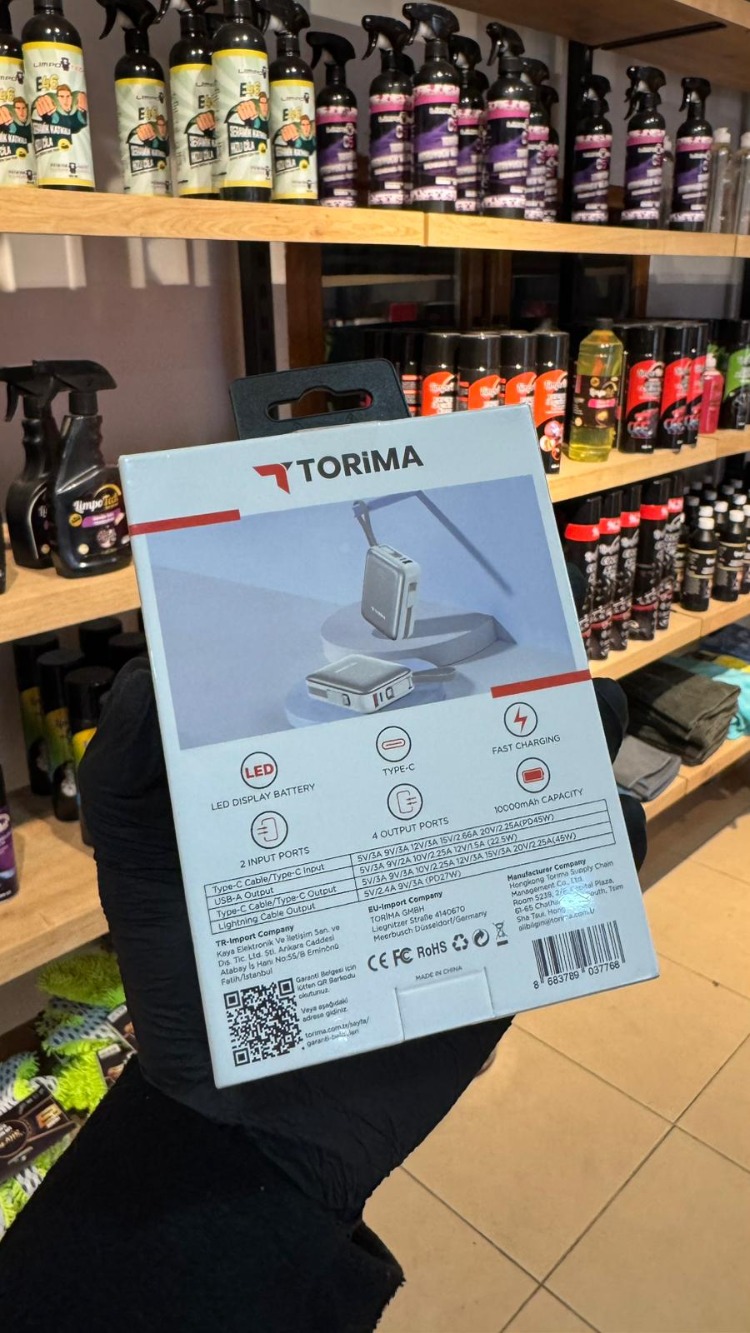 TORİMA 10.000MAH POWER BANK 45W HIZLI ŞARJ
