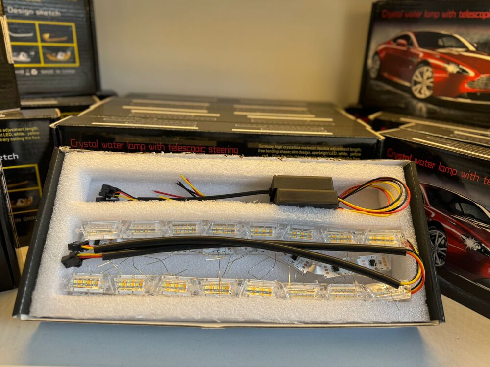 FAR İÇİ KRİSTAL LED 16 LEDLİ TELLİ SELAMLAMALI VE KAYAR SİNYALLİ