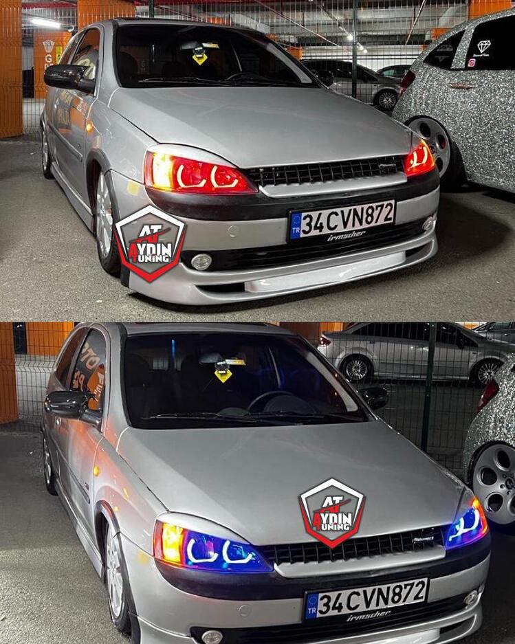 OPEL CORSA D  / 4LÜ L TİP ANGEL SETİ 64 RENK TELEFON KONTROLLÜ