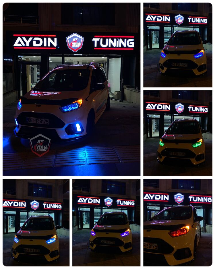 FORD COURİER / 4LÜ L TİP ANGEL SETİ 64 RENK TELEFON KONTROLLÜ