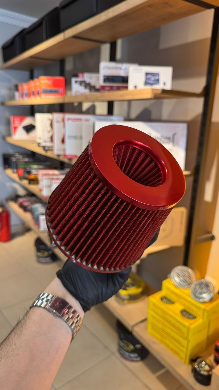 HER ARACA UYUMLU AÇIK HAVA FİLTRESİ KIRMIZI 9MM