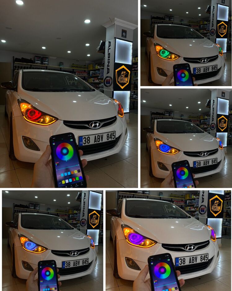 HYUNDAİ ELANTRA / 4LÜ O TİP ANGEL SETİ 64 RENK TELEFON KONTROLLÜ