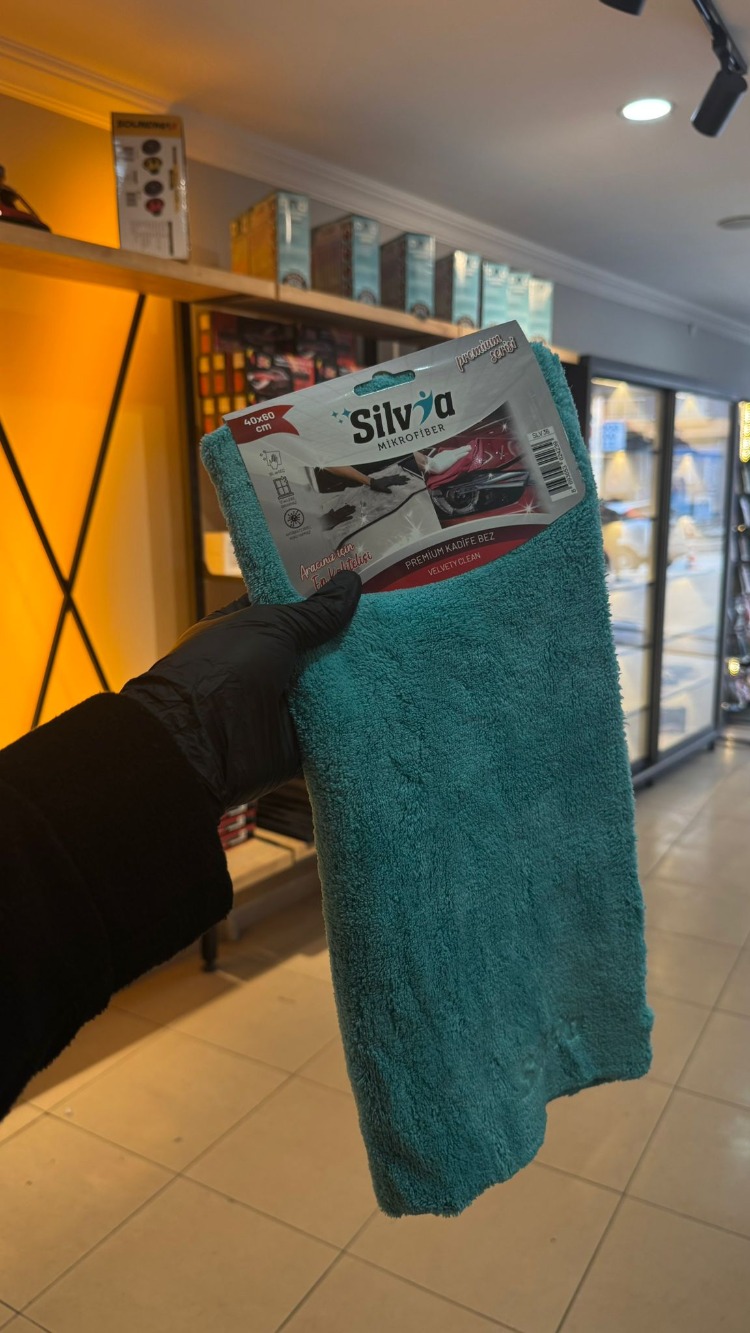 SİLVİA KADİFE BEZ PREMİUM TURKUAZ 40X60 