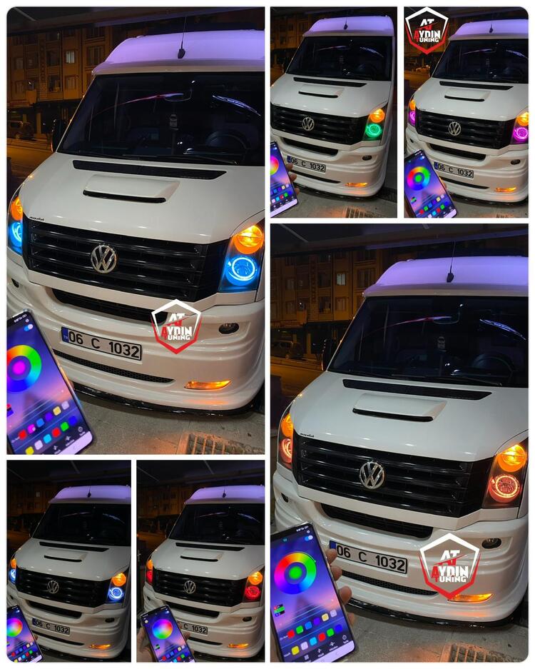 VOLKSWAGEN VOLT CRAFTER / O TİP ANGEL SETİ 64 RENK TELEFON KONTROLLÜ