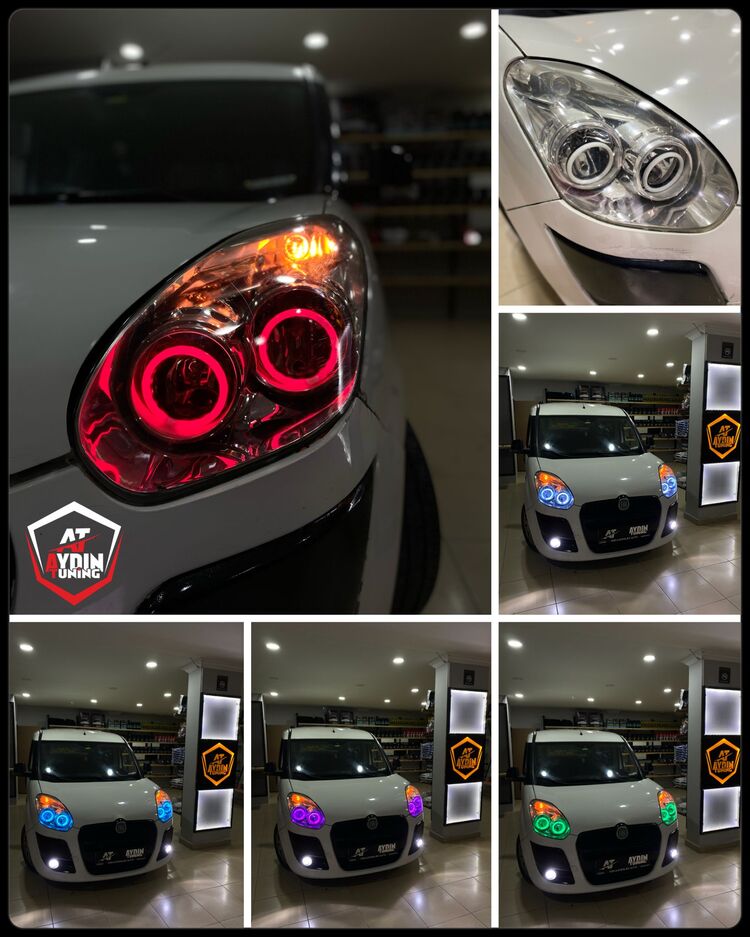 FİAT DOBLO D3/ 4LÜ O TİP ANGEL SETİ 64 RENK TELEFON KONTROLLÜ