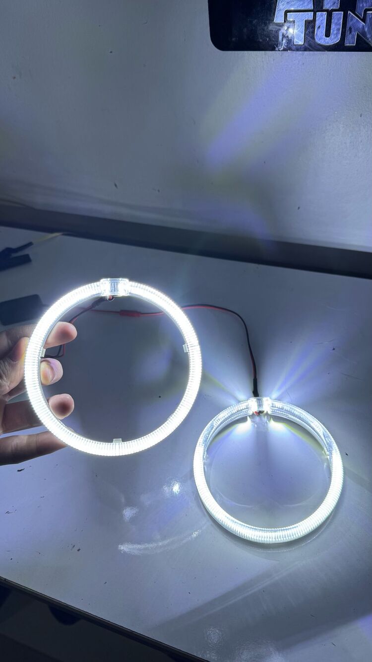 HER ARACA UYUMLU BEYAZ + AMBER ÇİFT RENK KRİSTAL ANGEL 125MM