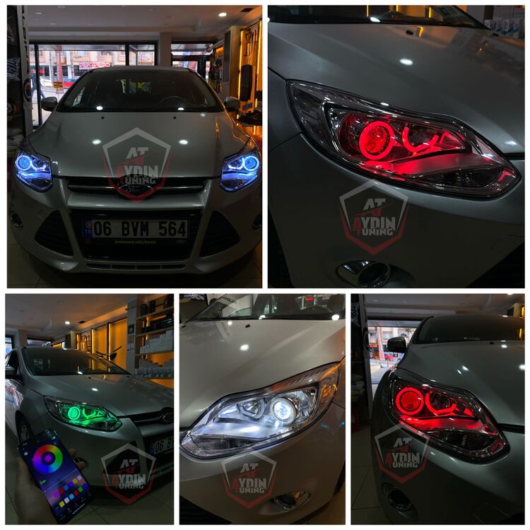 FORD FOCUS 3 / 4LÜ O + L TİP ANGEL SETİ 64 RENK TELEFON KONTROLLÜ