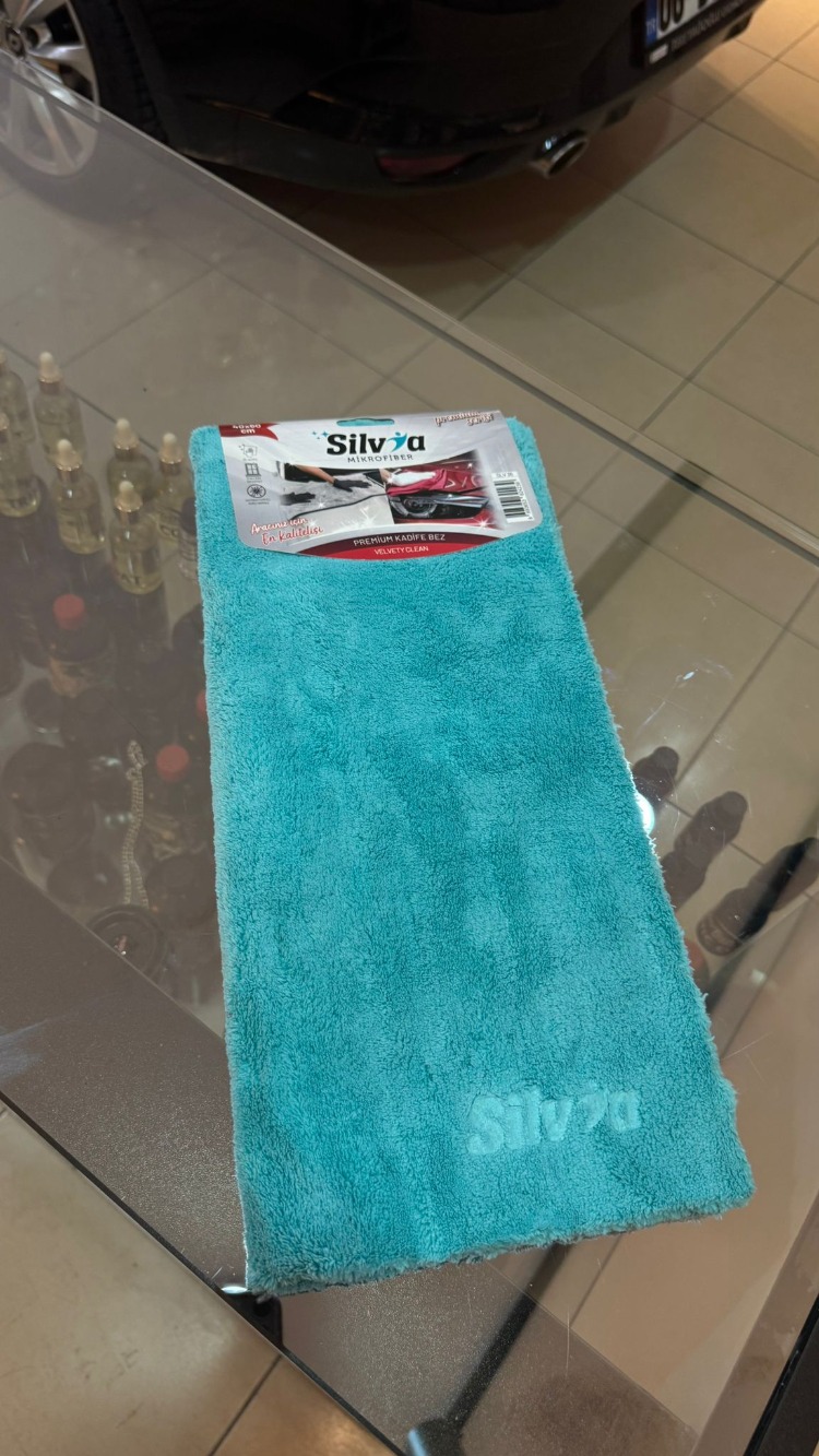 SİLVİA KADİFE BEZ PREMİUM TURKUAZ 40X60 