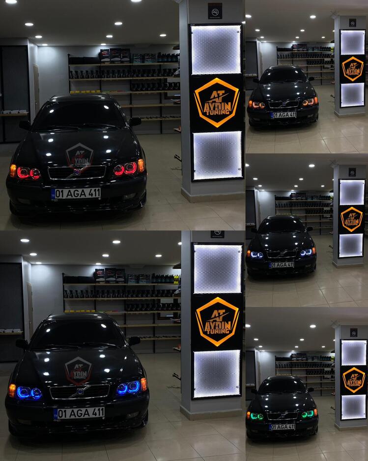 VOLVO S40 / 4LÜ L TİP ANGEL SETİ 64 RENK TELEFON KONTROLLÜ