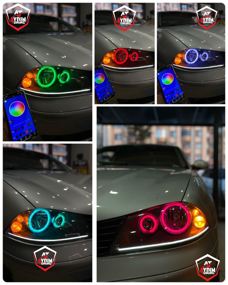 SEAT İBİZA 2003-2008 / 4LÜ O TİP ANGEL SETİ 64 RENK TELEFON KONTROLLÜ