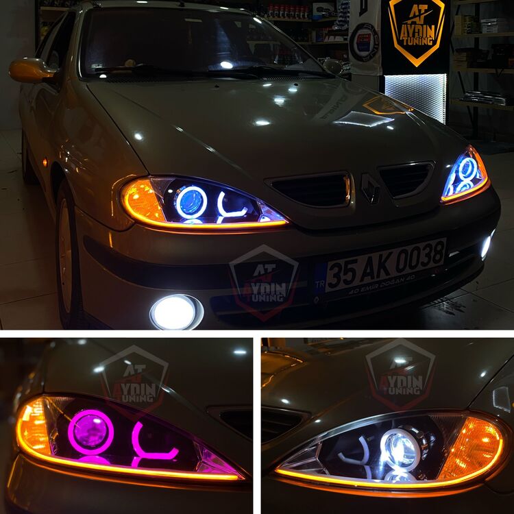 RENAULT MEGANE 1 / 4LÜ O + L TİP ANGEL SETİ 64 RENK TELEFON KONTROLLÜ