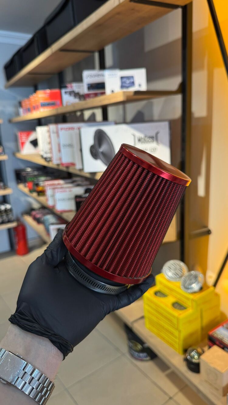HER ARACA UYUMLU AÇIK HAVA FİLTRESİ KIRMIZI 8.5MM