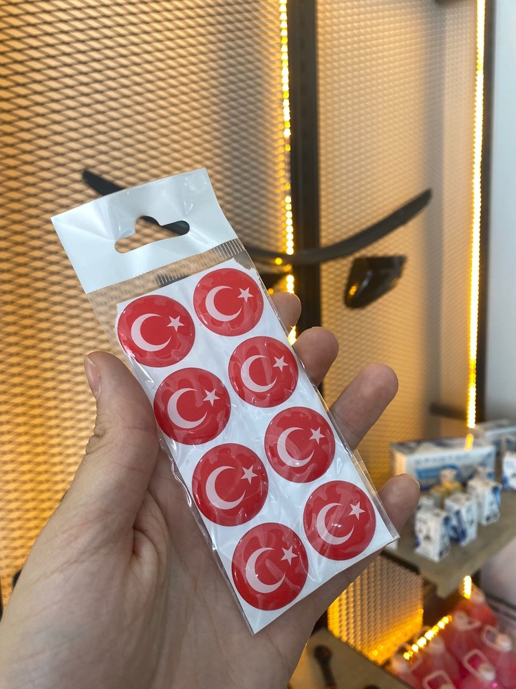 TÜRK BAYRAĞI DAMLA STİCKER 1 ADET