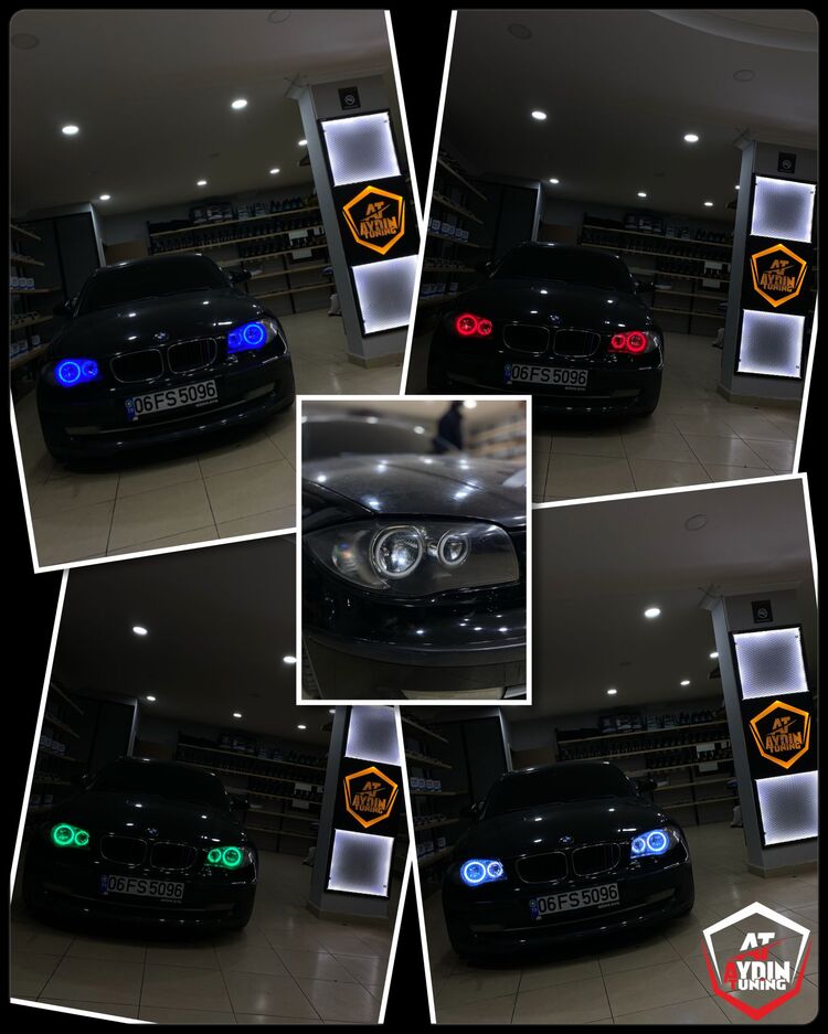 BMW 116 / 4LÜ O TİP ANGEL SETİ 64 RENK TELEFON KONTROLLÜ