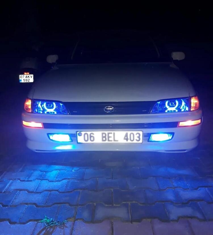 TOYOTA COROLLA EFSANE KASA / U TİP ANGEL SETİ 64 RENK TELEFON KONTROLLÜ