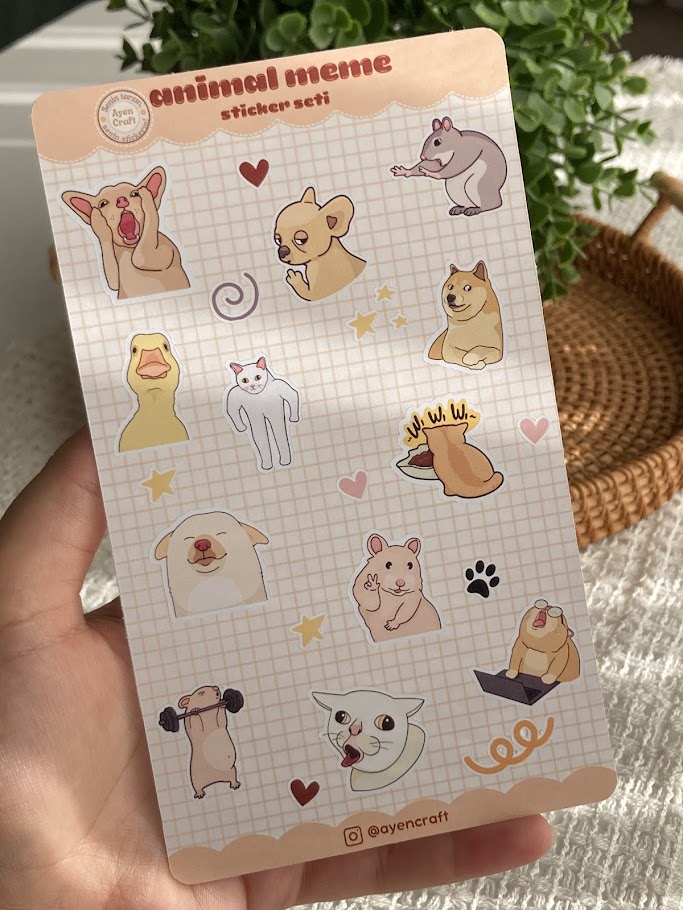 Animal Meme Sticker Seti
