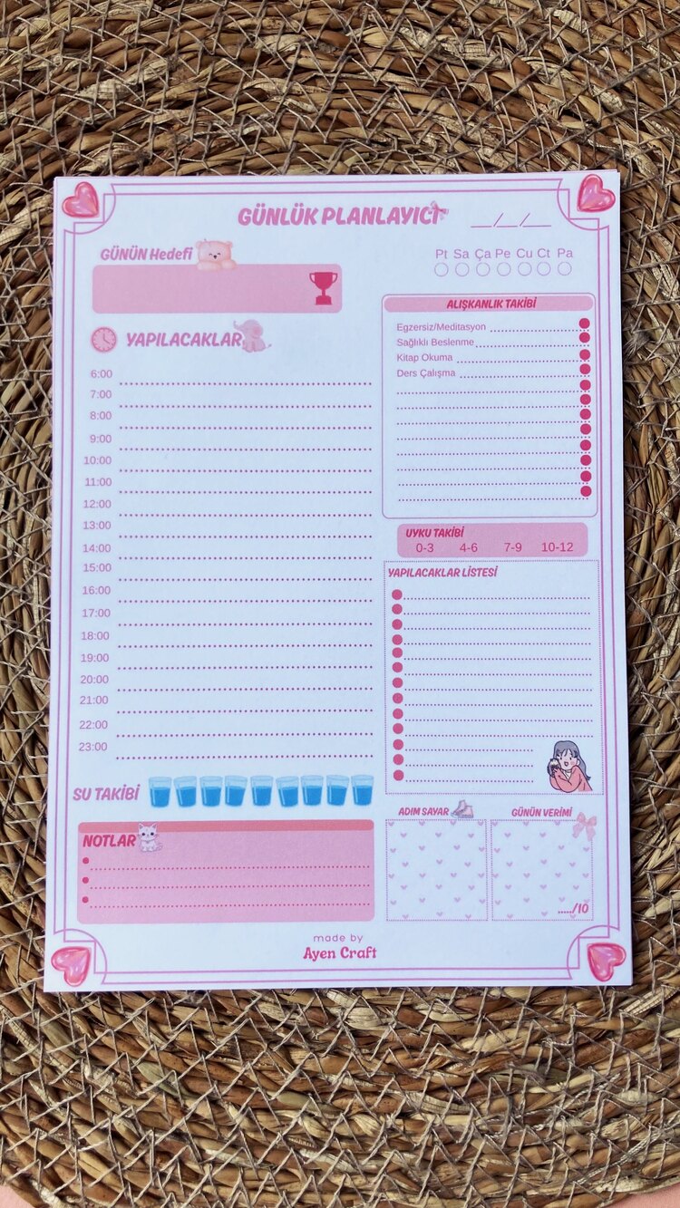 Pembe Günlük Planlayıcı