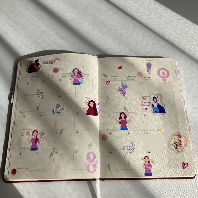 Kadınlar Günü Sticker Seti