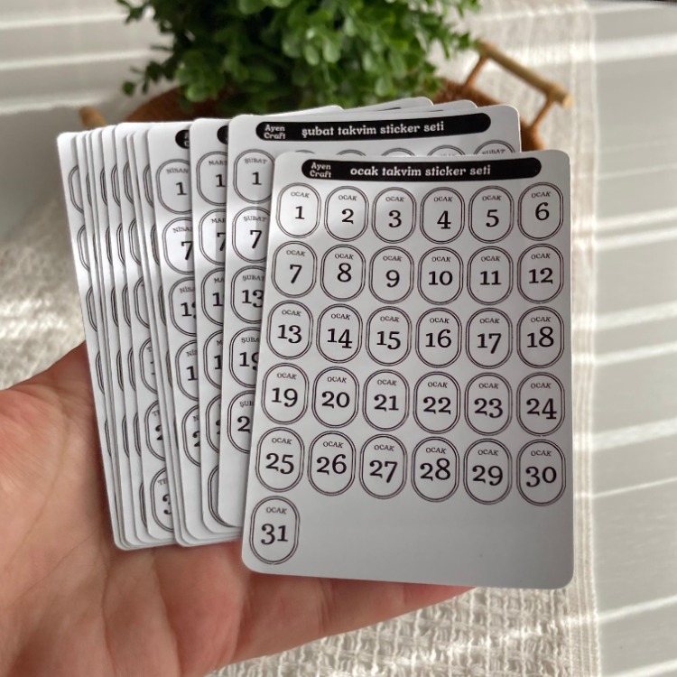 Zamansız Takvim Sticker Seti