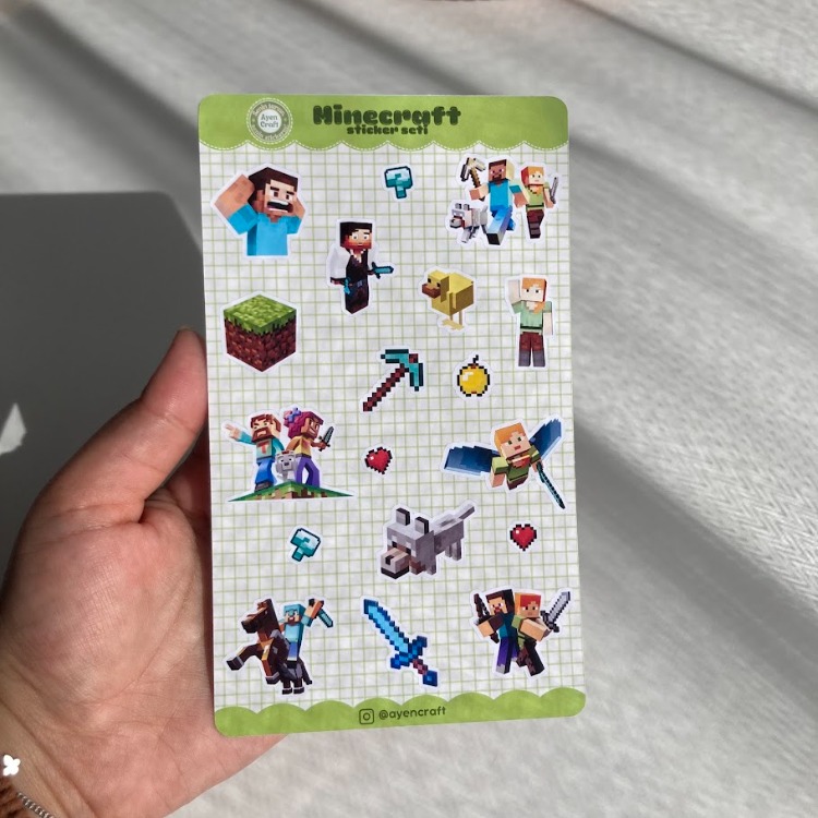 Minecraft Sticker Seti